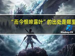 “而今恨啼露叶”的出处是哪里