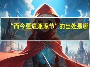 “而今更遣兼琛节”的出处是哪里