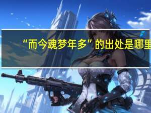 “而今魂梦年多”的出处是哪里