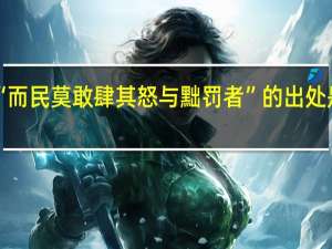 “而民莫敢肆其怒与黜罚者”的出处是哪里