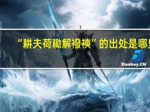 “耕夫荷耡解襏襫”的出处是哪里