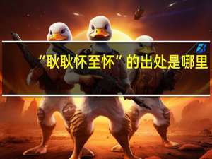 “耿耿怀至怀”的出处是哪里