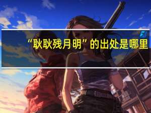 “耿耿残月明”的出处是哪里