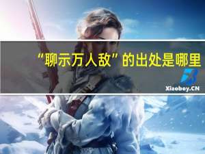 “聊示万人敌”的出处是哪里