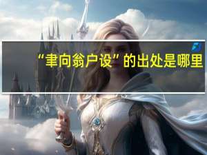 “聿向翁户设”的出处是哪里
