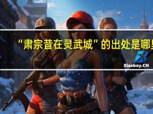 “肃宗昔在灵武城”的出处是哪里