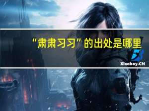 “肃肃习习”的出处是哪里