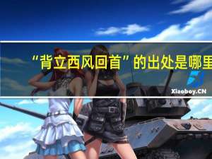 “背立西风回首”的出处是哪里