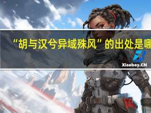 “胡与汉兮异域殊风”的出处是哪里