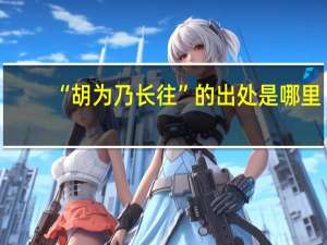 “胡为乃长往”的出处是哪里