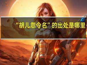“胡儿忽令名”的出处是哪里