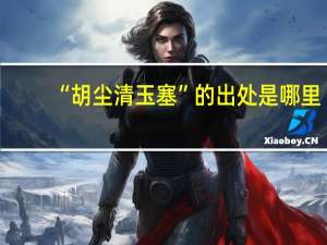 “胡尘清玉塞”的出处是哪里