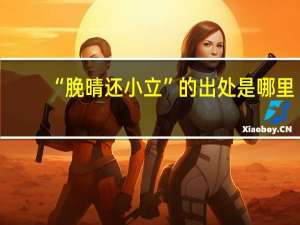 “脕晴还小立”的出处是哪里