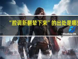 “腔调新翻辇下来”的出处是哪里