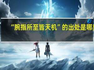 “腕指所至皆天机”的出处是哪里