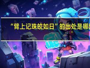 “臂上记珠皎如日”的出处是哪里