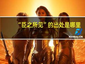 “臣之所见”的出处是哪里