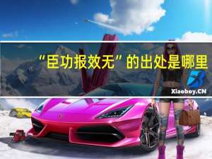 “臣功报效无”的出处是哪里