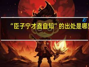 “臣子宁才盍自知”的出处是哪里
