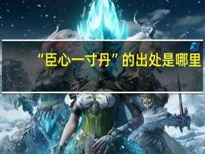 “臣心一寸丹”的出处是哪里