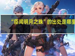 “臣闻明月之珠”的出处是哪里