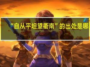 “自从平坦望衢南”的出处是哪里