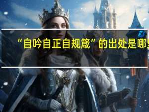 “自吟自正自规箴”的出处是哪里