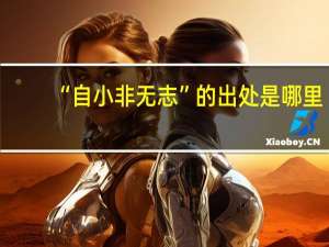“自小非无志”的出处是哪里
