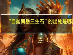 “自抛南岳三生石”的出处是哪里