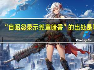 “自昭忽录示尧章暗香”的出处是哪里