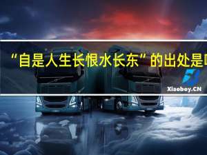 “自是人生长恨水长东”的出处是哪里