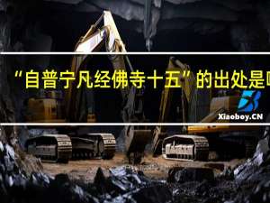 “自普宁凡经佛寺十五”的出处是哪里