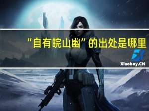 “自有皖山幽”的出处是哪里