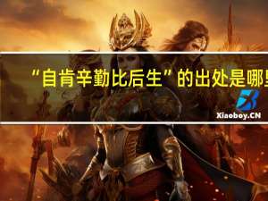 “自肯辛勤比后生”的出处是哪里