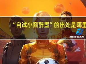 “自试小窗醉墨”的出处是哪里