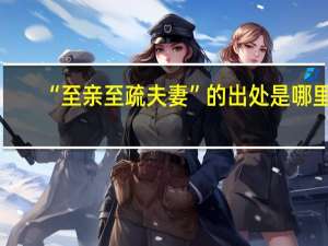 “至亲至疏夫妻”的出处是哪里