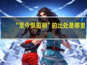 “至今恨昭明”的出处是哪里