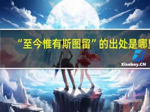 “至今惟有斯图留”的出处是哪里