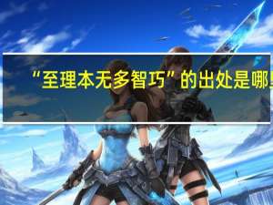 “至理本无多智巧”的出处是哪里