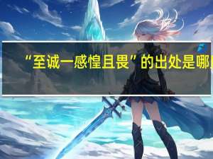 “至诚一感惶且畏”的出处是哪里