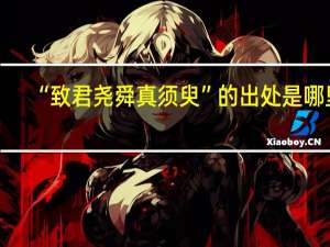 “致君尧舜真须臾”的出处是哪里