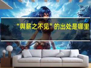 “舆薪之不见”的出处是哪里