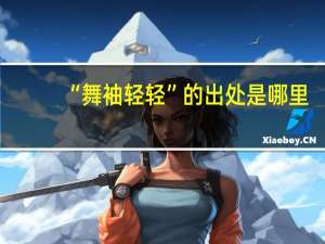“舞袖轻轻”的出处是哪里