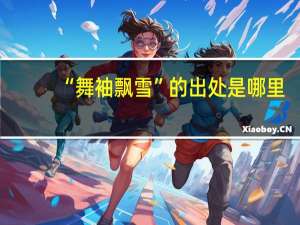 “舞袖飘雪”的出处是哪里