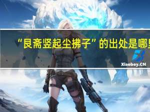 “艮斋竖起尘拂子”的出处是哪里