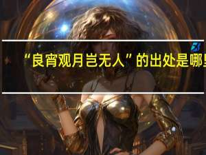“良宵观月岂无人”的出处是哪里
