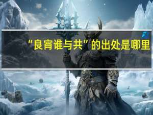 “良宵谁与共”的出处是哪里