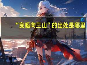 “良晤向三山”的出处是哪里