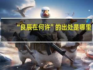“良辰在何许”的出处是哪里