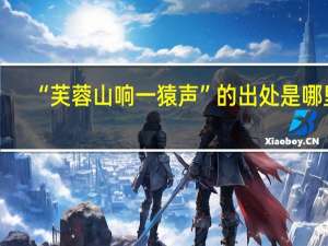 “芙蓉山响一猿声”的出处是哪里